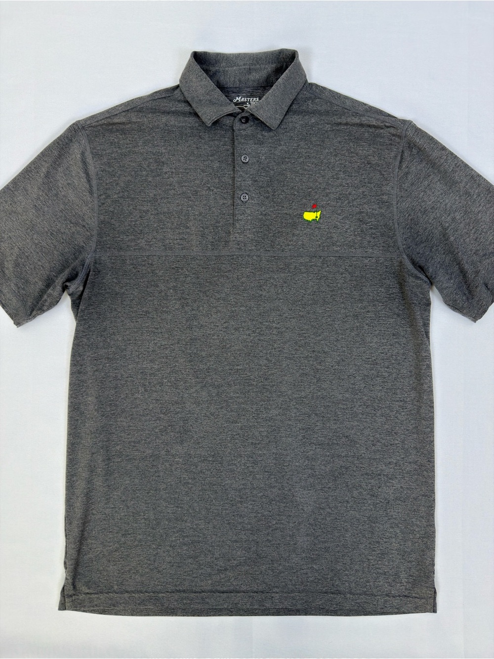 Masters Tech Gray Performance Golf Polo Shirt Augusta National Logo Men’s M